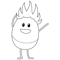 Numpty Dancing Dumb Ways To Die Free Coloring Page for Kids