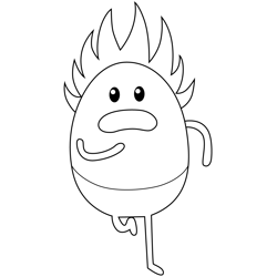 Numpty Dumb Ways To Die Free Coloring Page for Kids