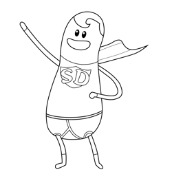 Super Dumb Dumb Ways To Die Free Coloring Page for Kids
