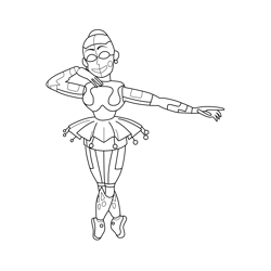 Ballora FNAF Free Coloring Page for Kids