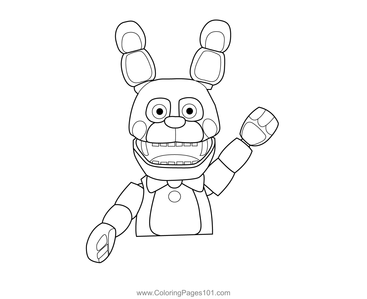 Bonnie from Five Nights at Freddy's Coloring Page