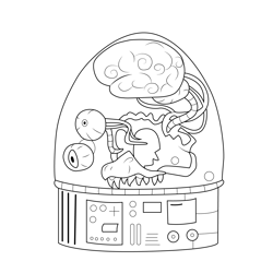 Chica Defense Network FNAF Free Coloring Page for Kids
