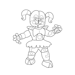 Circus Baby FNAF Free Coloring Page for Kids