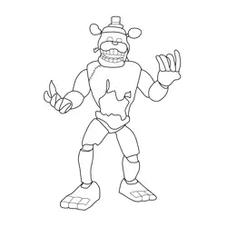 Dreadbear FNAF Free Coloring Page for Kids