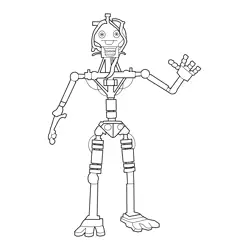 Endo 01 FNAF Free Coloring Page for Kids