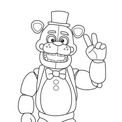 Freddy Fazbear Going to School FNAF Free Coloring Page for Kids