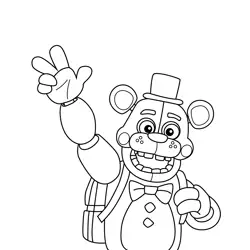 Freddy Fazbear with School Bag FNAF Free Coloring Page for Kids