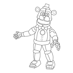 Funtime Freddy FNAF Free Coloring Page for Kids