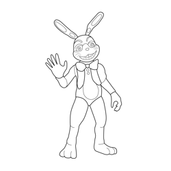 Glitchtrap FNAF Free Coloring Page for Kids