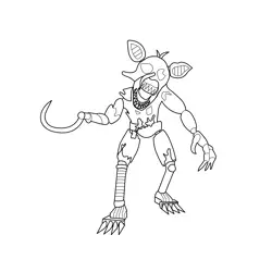 Grimm Foxy FNAF Free Coloring Page for Kids