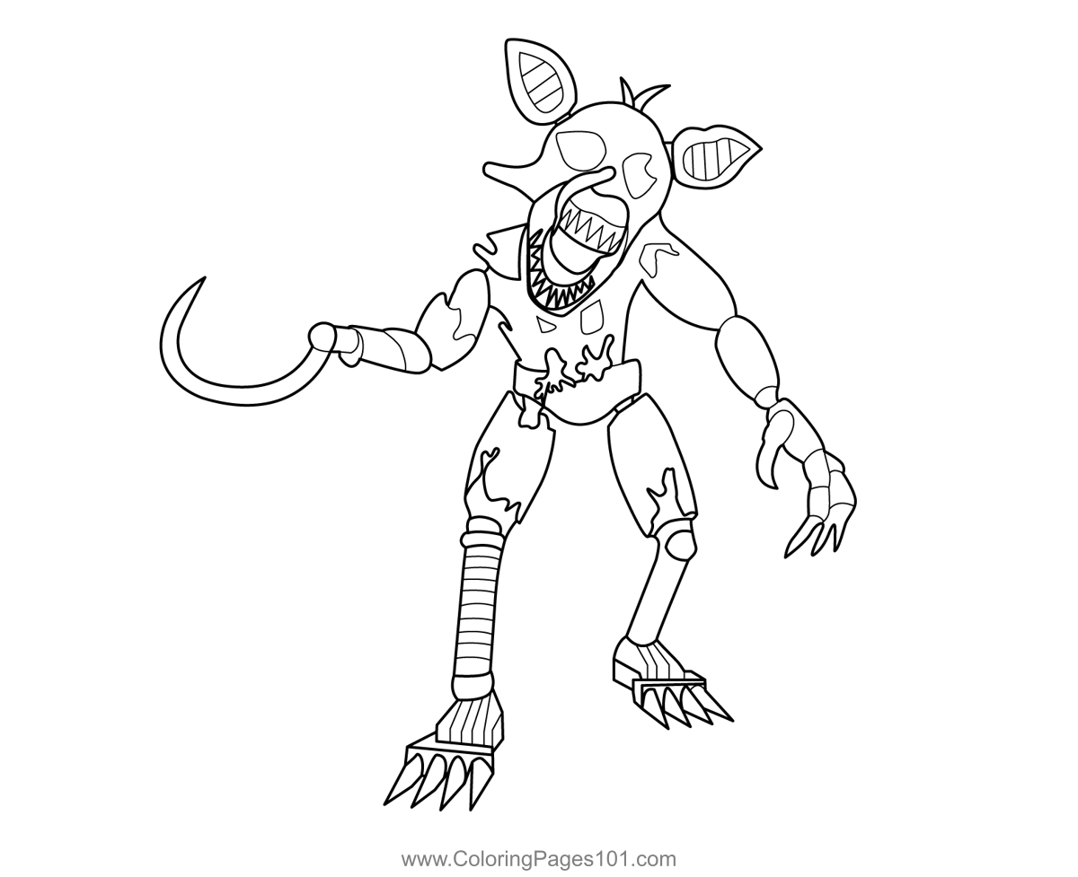 Coloring Foxy Five Nights At Freddys Sketch Coloring Page