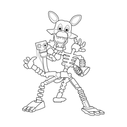 fnaf foxy and mangle coloring pages