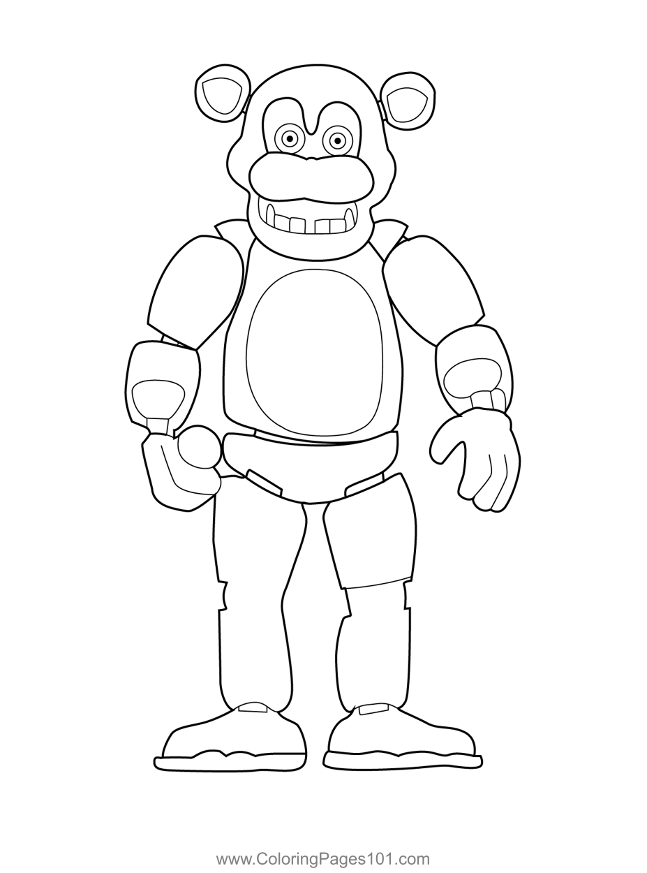 Phantom Freddy Fnaf Coloring Page For Kids Free Five Nights At Freddy