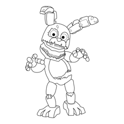Plushtrap FNAF Free Coloring Page for Kids