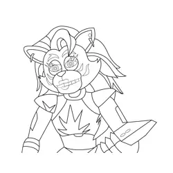 Roxanne Wolf FNAF Free Coloring Page for Kids