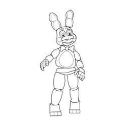 Toy Bonnie FNAF Free Coloring Page for Kids