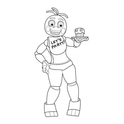 Toy Chica FNAF Free Coloring Page for Kids