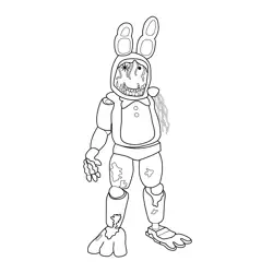 Withered Bonnie FNAF Free Coloring Page for Kids