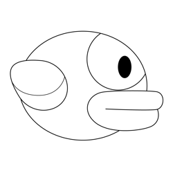 Flappy Bird Free Coloring Page for Kids