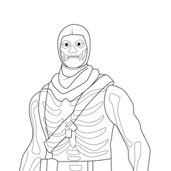 4 Skull Trooper Fortnite Free Coloring Page for Kids