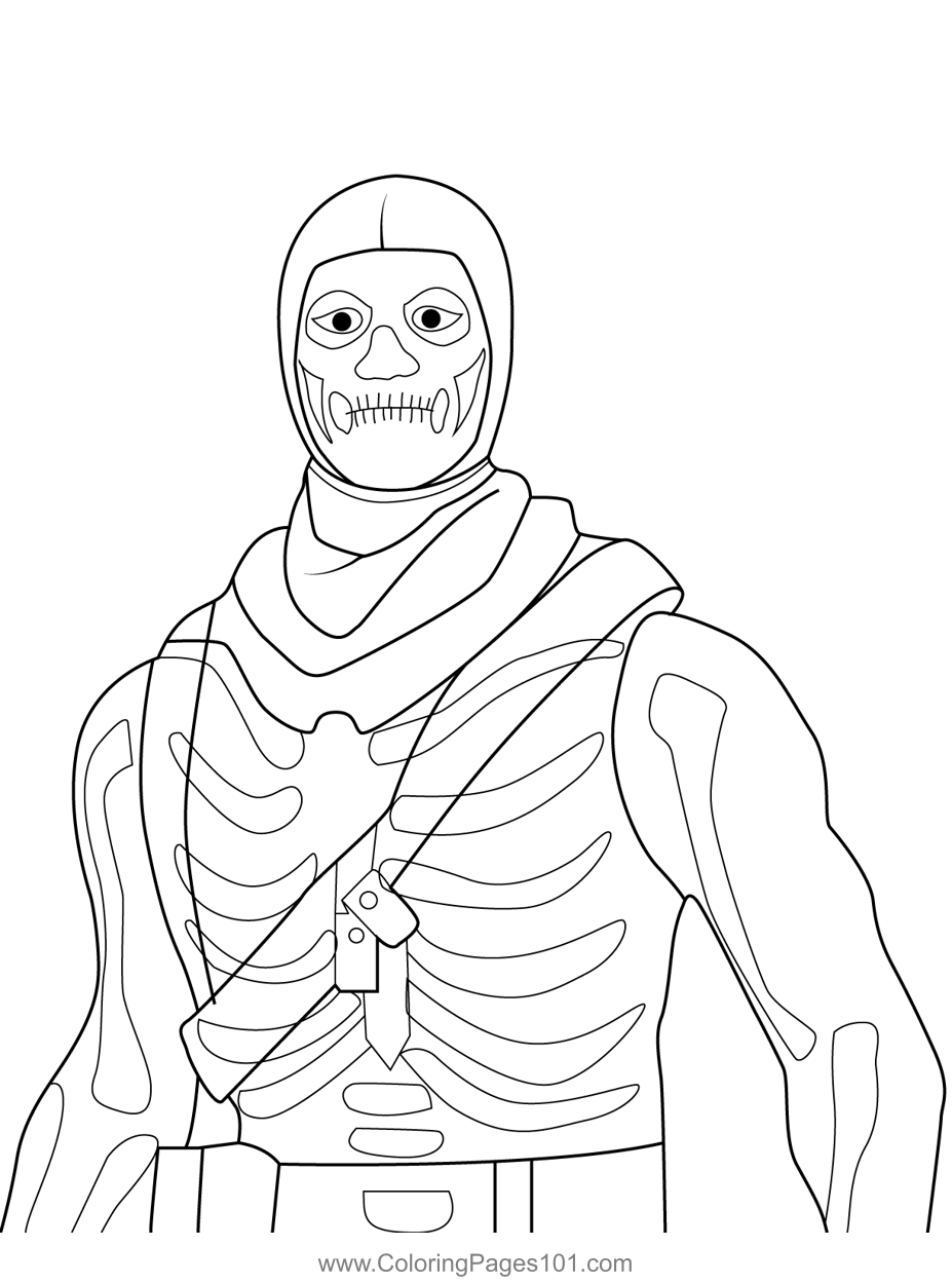 4 Skull Trooper Fortnite Coloring Page For Kids Free Fortnite Printable Coloring Pages Online For Kids Coloringpages101 Com Coloring Pages For Kids