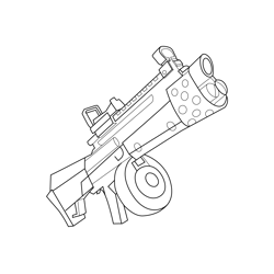 Automatic Shotgun Fortnite Free Coloring Page for Kids