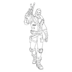 Carlos Fortnite Free Coloring Page for Kids