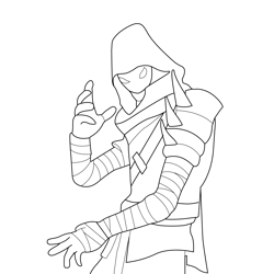 Cloaked Star Fortnite Free Coloring Page for Kids