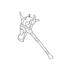 Death Valley Pickaxe Fortnite Free Coloring Page for Kids