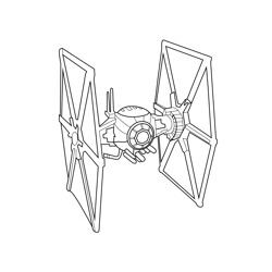 First Order Tie Fighter Fortnite Free Coloring Page for Kids