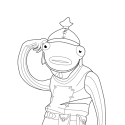 Fishstick Fortnite Free Coloring Page for Kids