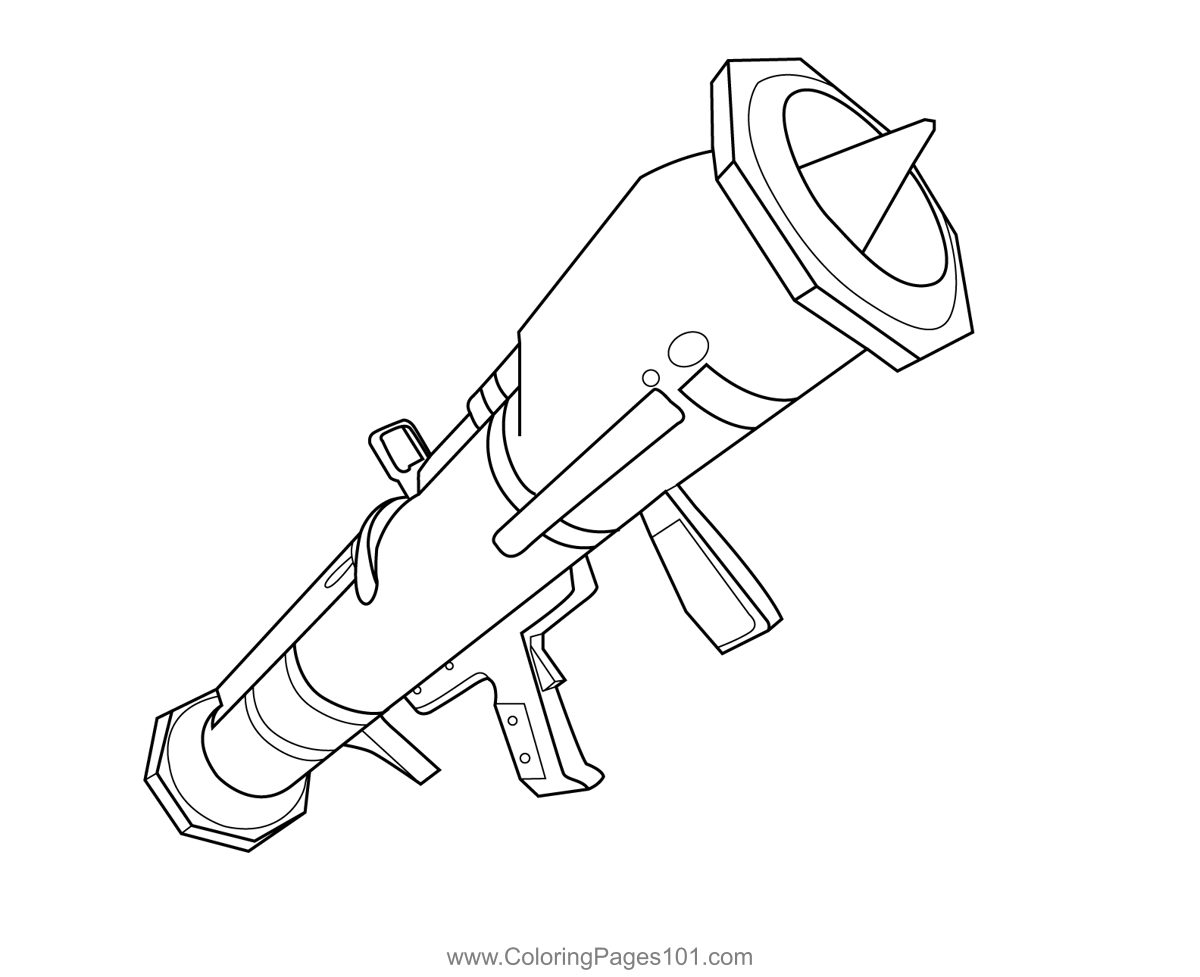Guided Missile Fortnite Coloring Page for Kids - Free Fortnite