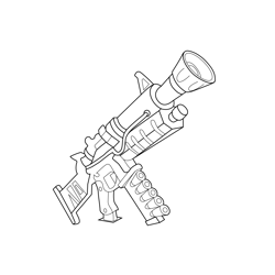 Hammercrush Slug Gun Fortnite Free Coloring Page for Kids