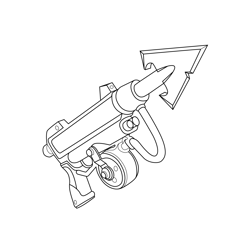 Harpoon Gun Fortnite Free Coloring Page for Kids