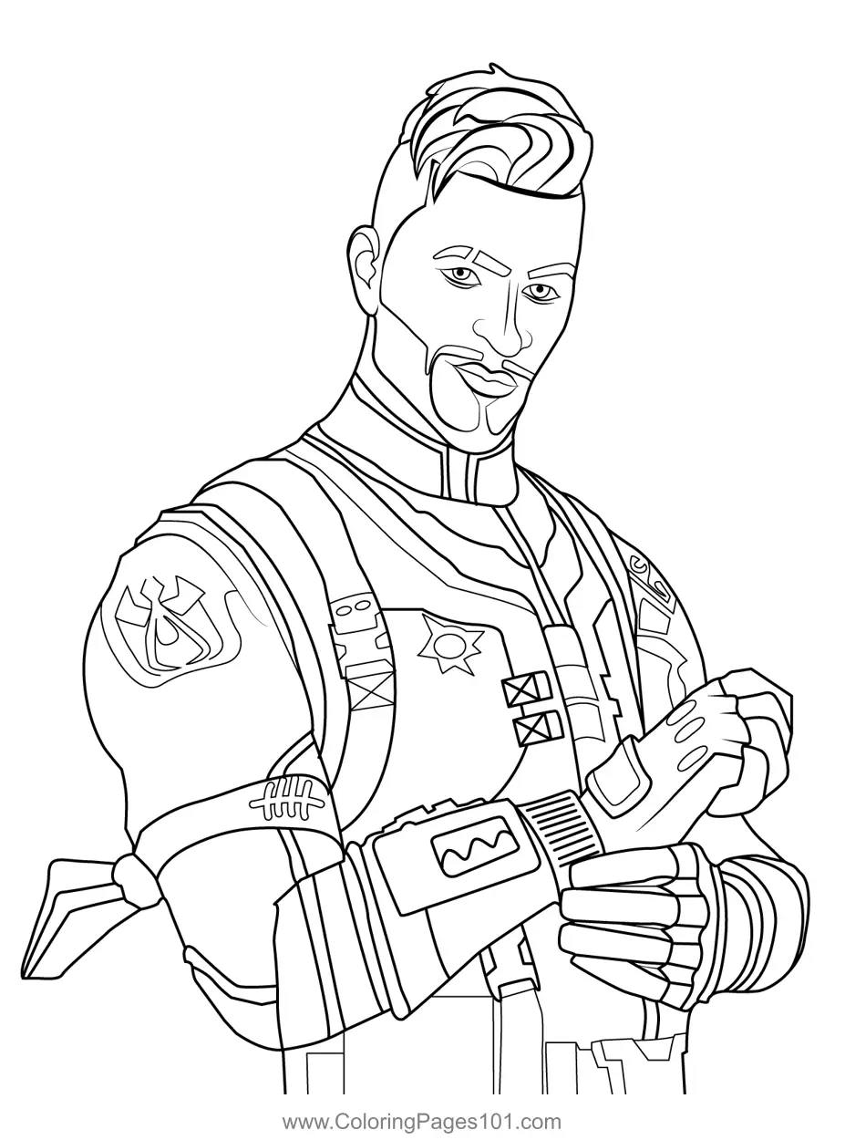 Hectors Fortnite Coloring Page for Kids - Free Fortnite Printable ...