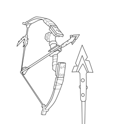 Makeshift bow Fortnite Free Coloring Page for Kids