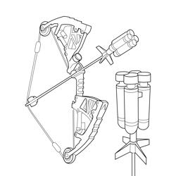 Mechanical Explosive Bow Fortnite Free Coloring Page for Kids
