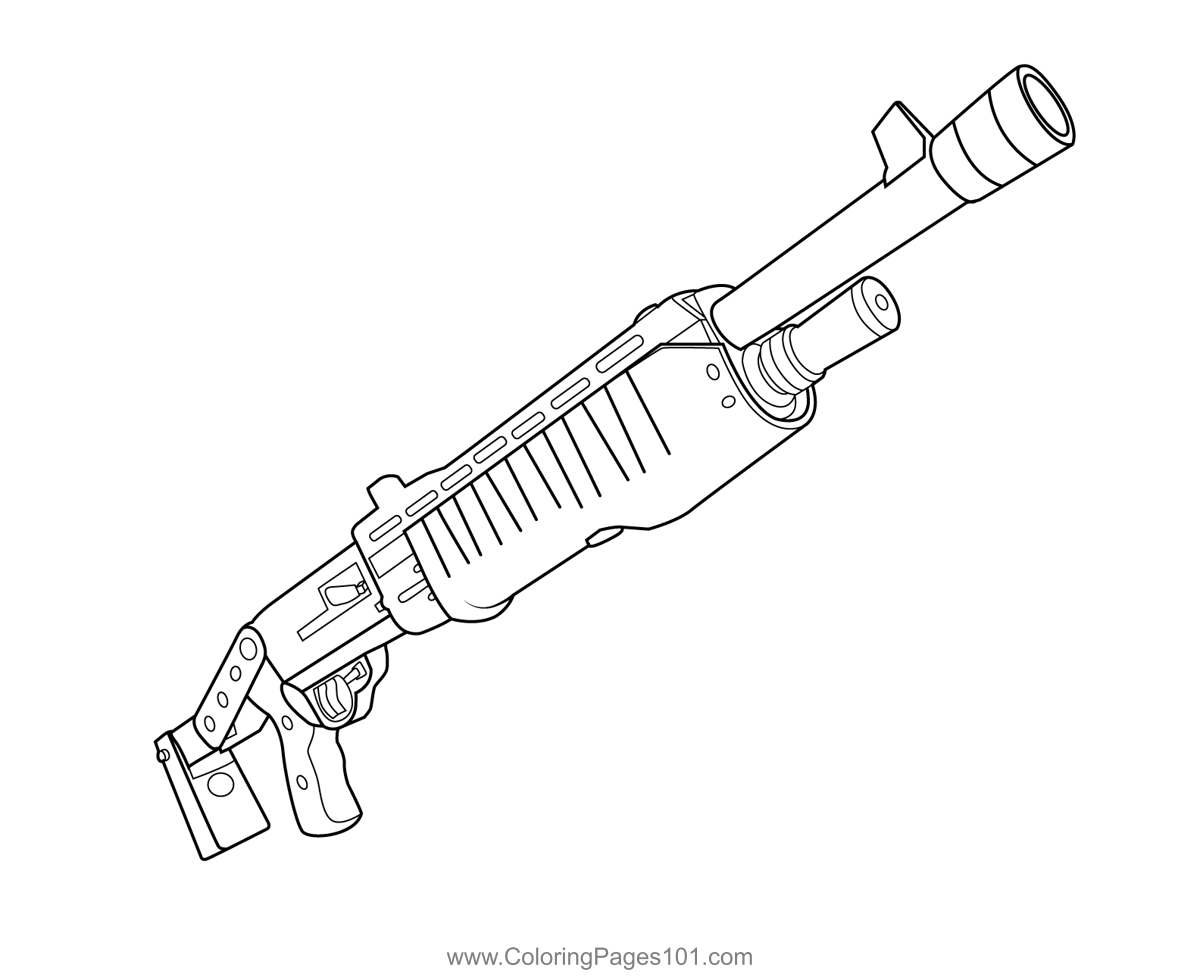 Fortnite Weapons Coloring Pages