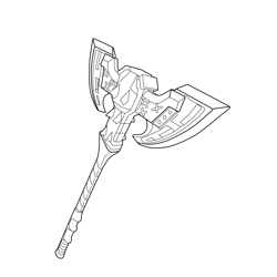 Pickaxes Fortnite Free Coloring Page for Kids