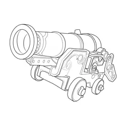 Pirate Cannon Fortnite Free Coloring Page for Kids