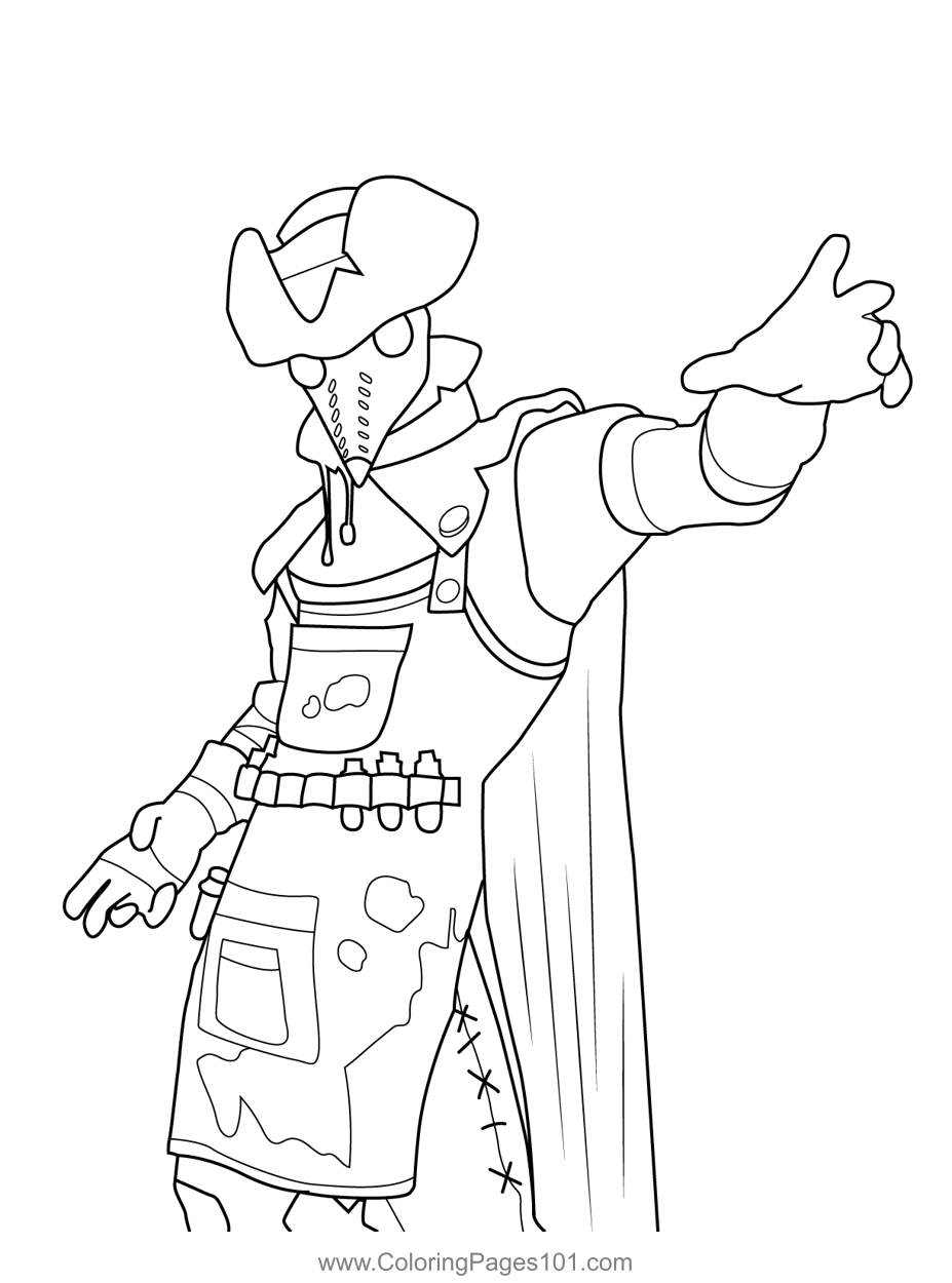 Plagues Fortnite Coloring Page for Kids - Free Fortnite Printable