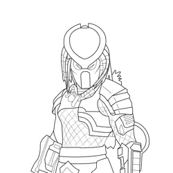 Predator Fortnite Free Coloring Page for Kids