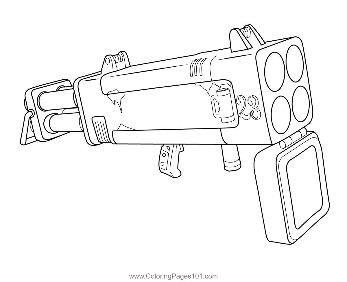 Quad Launcher Fortnite Coloring Page for Kids - Free Fortnite Printable