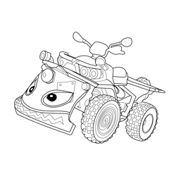 Quadcrasher Fortnite Free Coloring Page for Kids