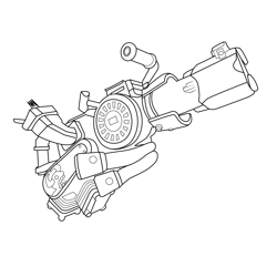Recycler Gun Fortnite Free Coloring Page for Kids