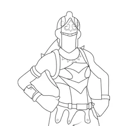 Red knight Fortnite Free Coloring Page for Kids