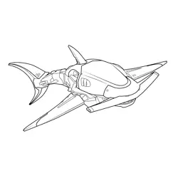 Sail Shark Fortnite Free Coloring Page for Kids