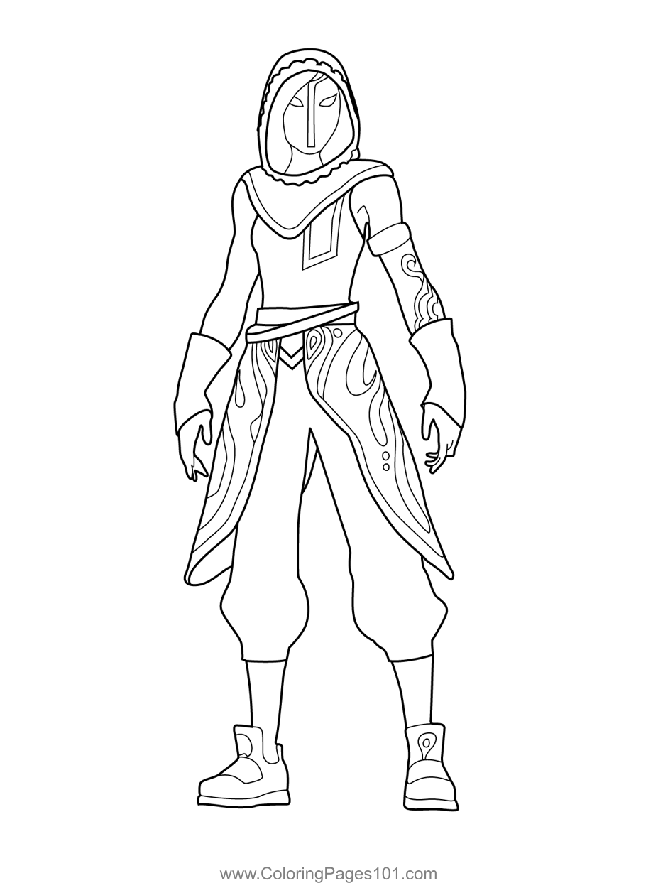 Sandstorm Fortnite Coloring Page for Kids - Free Fortnite Printable