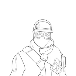 Shot caller Fortnite Free Coloring Page for Kids