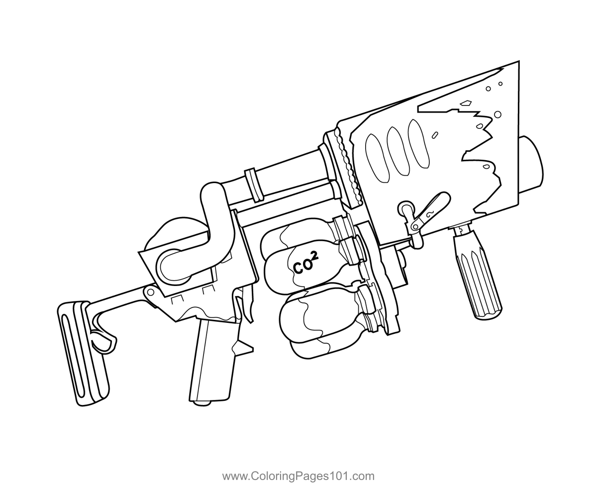Snowball Launcher Fortnite Coloring Page for Kids - Free Fortnite